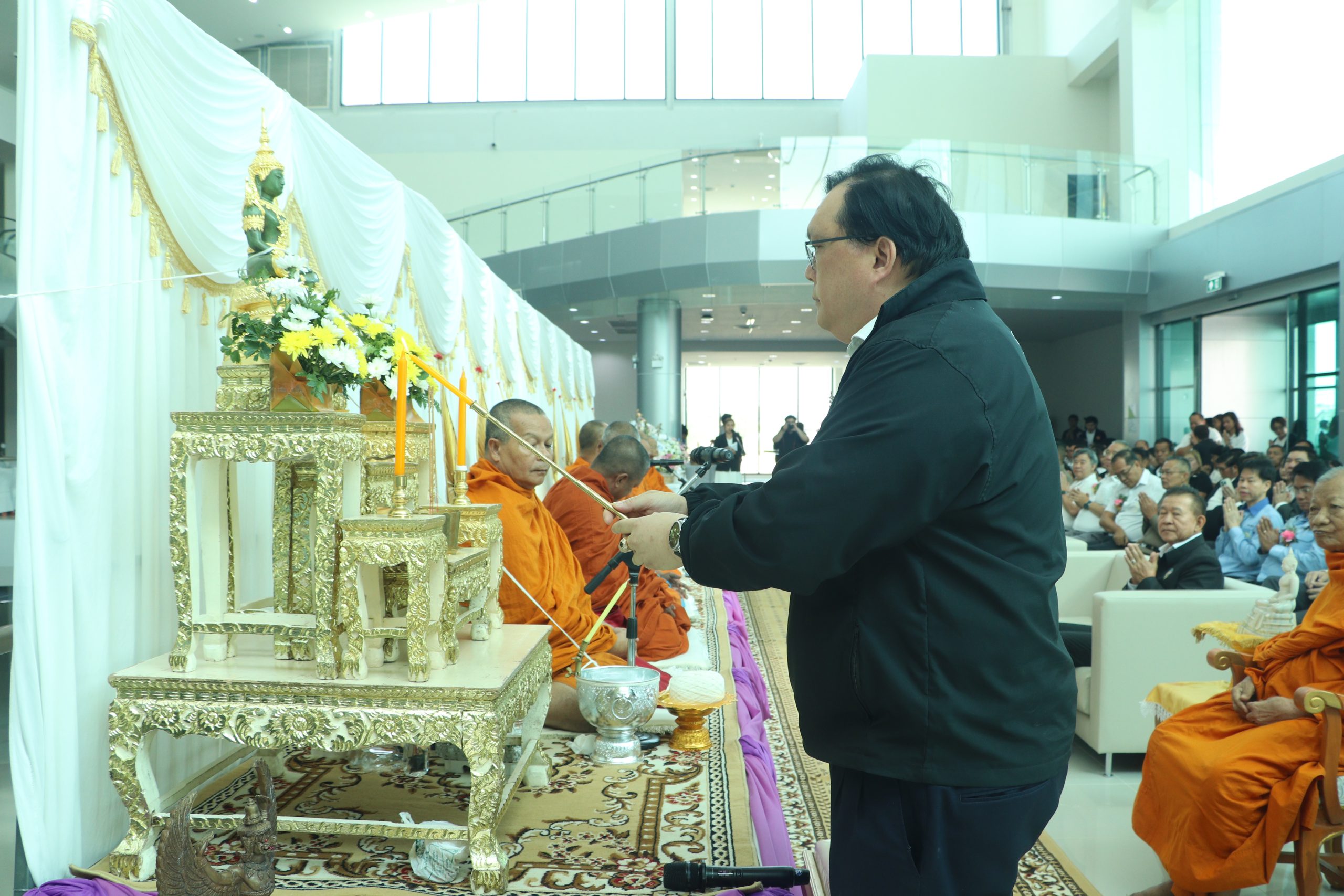 กนอ.โดยสำนักงานนิคมอุตสาหกรรม Smart Park จัดงานทำบุญถวายภัตตาหารเพล เนื่องในโอกาสเปิดอาคารสำนักงานนิคมอุตสาหกรรม Smart Park (สน.SP )
